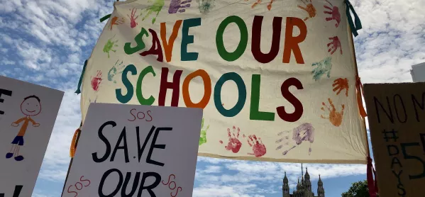 Teachers & Parents Have Been Taking Part In A Demonstration In Westminster Over School Funding Cuts