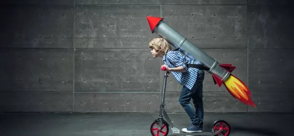 Ofsted Curriculum: Boy On Scooter With Rocket On Back