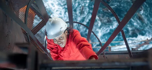 Fe Colleges: Woman Working On Oil Platform