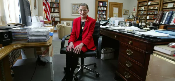 Ruth Bader Ginsburg, Sitting In Her Office