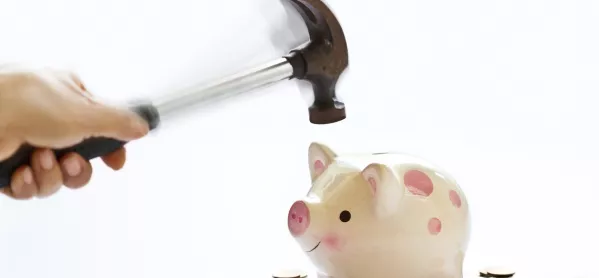 Hammer Smashing Piggy Bank For Pennies