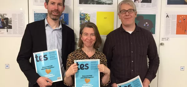 The Tes Podcast: Left To Right, Martin George, Helen Ward & Will Stewart.