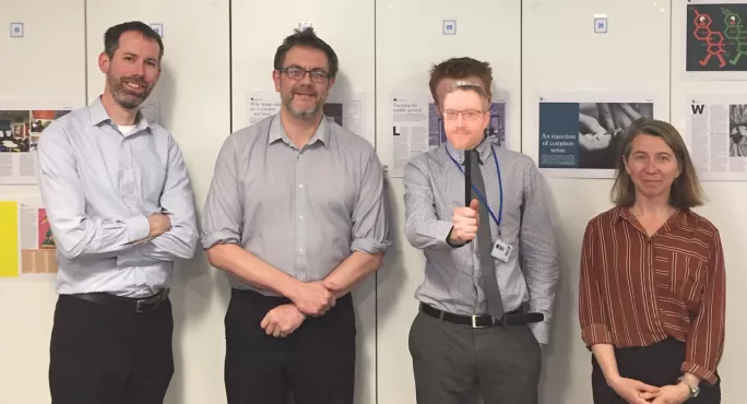 The Tes Podcast: Left To Right, Martin George, Dave Speck, 'john Roberts' & Helen Ward.