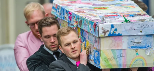 Primary Headteacher Sue East's Coffin Was Covered With Her Pupils' Drawings