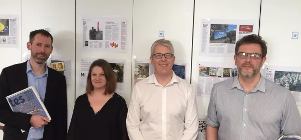 The Tes Podcast: Left To Right, Martin George, Caroline Henshaw, Will Stewart & Dave Speck.