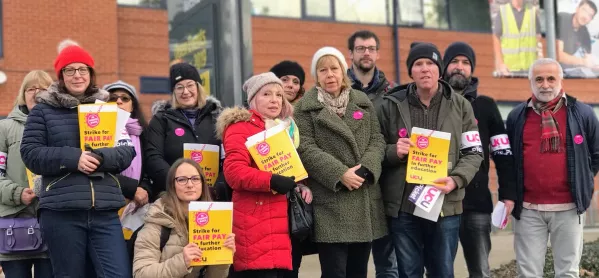 Staff At Colleges Across England Have Walked Out On Strike As Part Of University & College Union (ucu) Strikes Over Pay