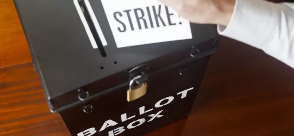 Ballot Box, With Paper Marked "strike"