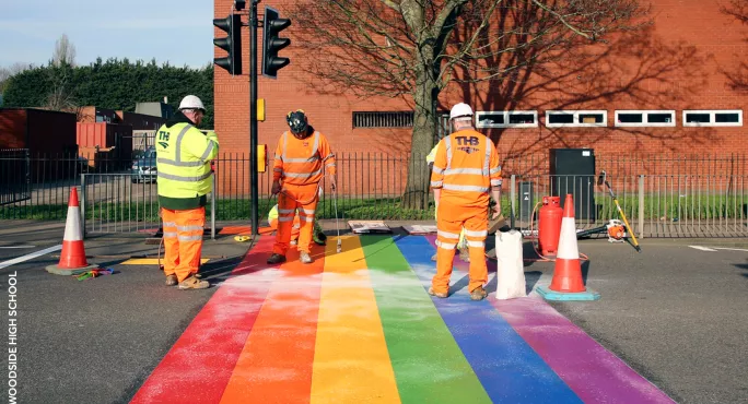 School Rainbow Crossing