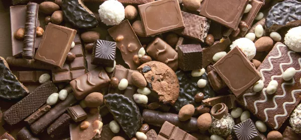 A Range Of Different Types Of Chocolate Bar, Truffle & Biscuit