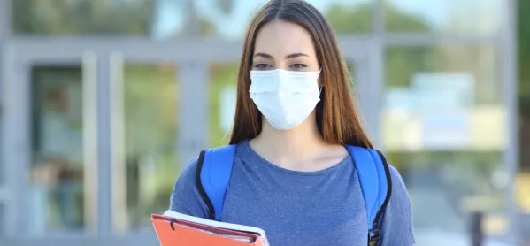 Teacher Wearing Face Mask During Covid-19 Crisis