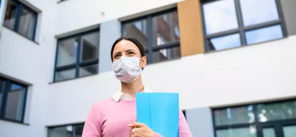Teacher Wearing Face Mask During Covid-19 Crisis