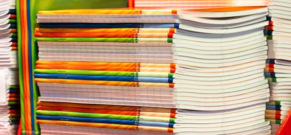 Large Pile Of Exercise Books