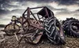 scrapped tractor