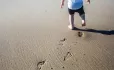 Sand learning to walk