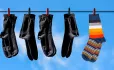 Socks on washing line