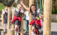 Girls playing in playground