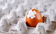 egg with plaster