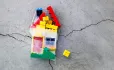 Taped up lego house