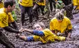 Girl stuck in mud