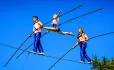 Three tightrope walkers