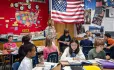 American high school classroom