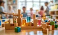 Test tubes with building blocks