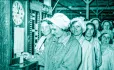 Women clocking into work