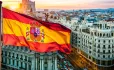 Spanish flag over Madrid