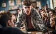 Student confronting teacher