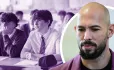 Andrew Tate with boys classroom