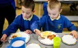 Breakfast club two boys eating