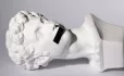 Bust with tape over mouth Silence
