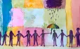 Mental health support teams holding umbrella