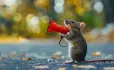Mouse with megaphone