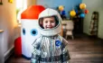 Young child as astronaut