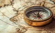 Map with compass