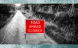Road closed sign