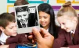 Polaroid picture of pupil's head