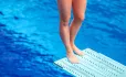 Girl on springboard