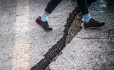 Stepping over narrow crack