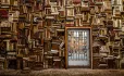 Prison cell made of books