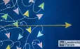 Paper arrow going forward