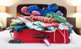 Overpacked suitcase