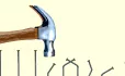 Hammer hitting nails