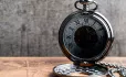 dark face of a watch