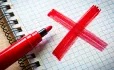 Marker pen with cross