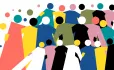 Illustration of stylised group of people
