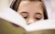 A girl reading a book