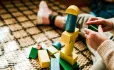 child with blocks