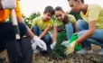 Children Participating In Service Learning